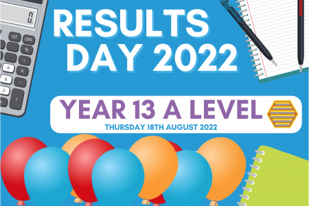 A-Level Results Day – Thursday 18th August 2022
