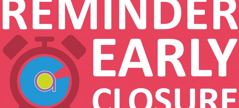 Early Closure – Thursday 26th June 2025