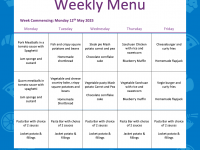 Weekly Menu – W/C 12th May 2025