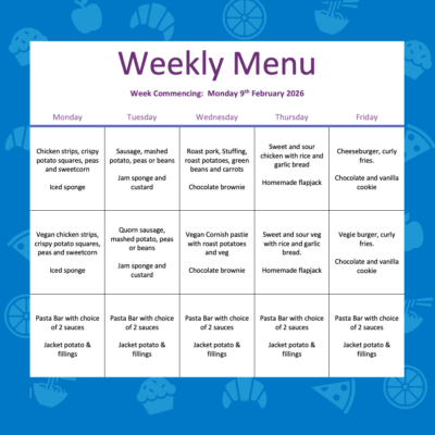 🍽️ Weekly Menu - W/C Monday 9th February 2026