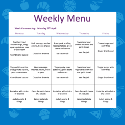 Weekly Menu - W/C 27th April 2026