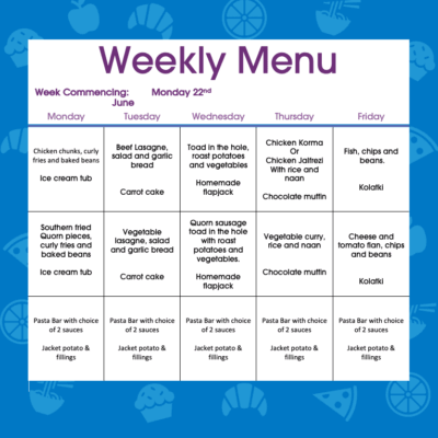 🍽 Next Week’s Menu at Countesthorpe Academy 🍽