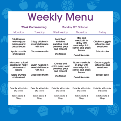 🍽️ Next Week's Menu at Countesthorpe Academy 🍽️