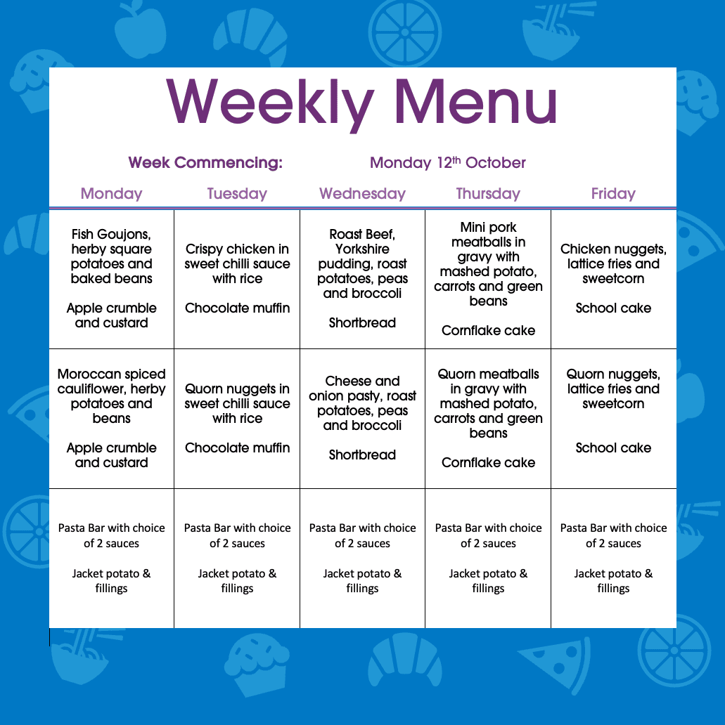 🍽️ Next Week’s Menu at Countesthorpe Academy 🍽️